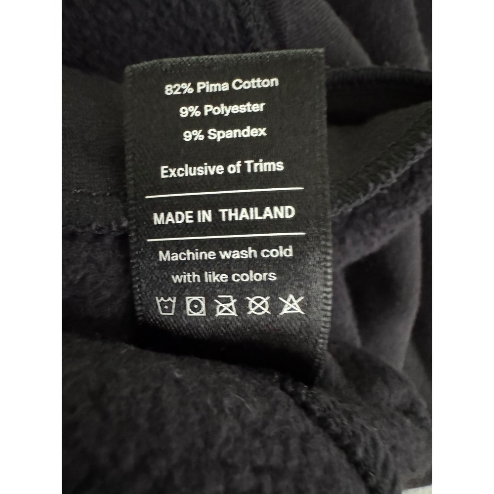 Public Rec Lux Fleece Pullover Sweatshirt Black Funnel Neck Pima Cotton Medium - Picture 11 of 11